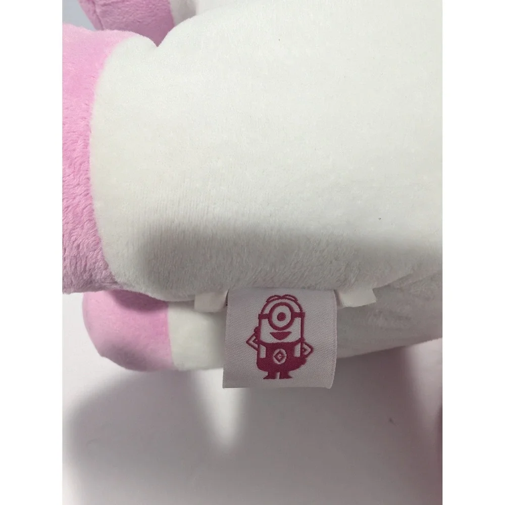 Despicable Me Fluffy Unicorn Plush Agnes Stuffed Animal White Pink Gold Horn